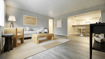 **Modern plank flooring throughout
